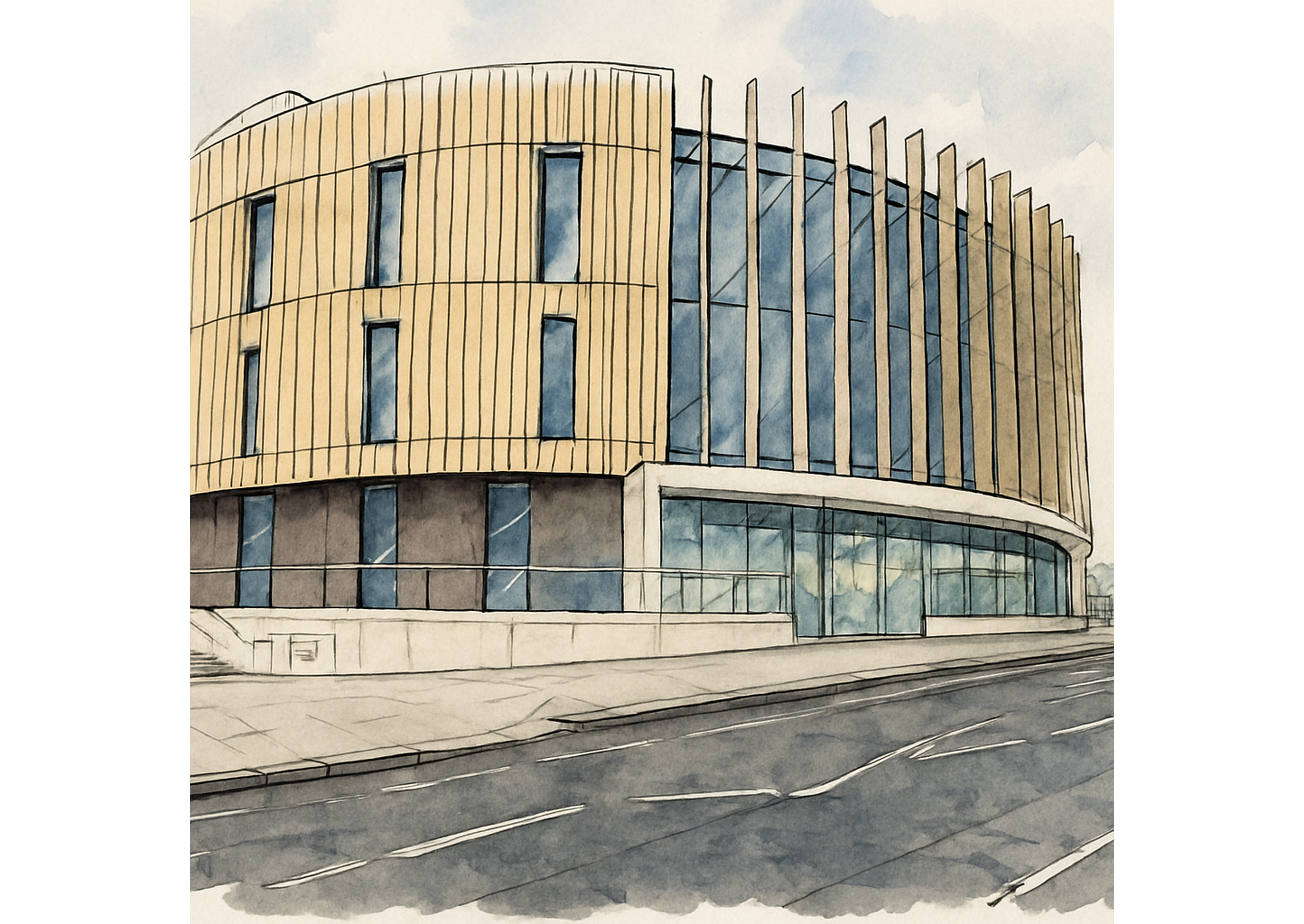 Urban Sketch A3 Landscape 300Dpi